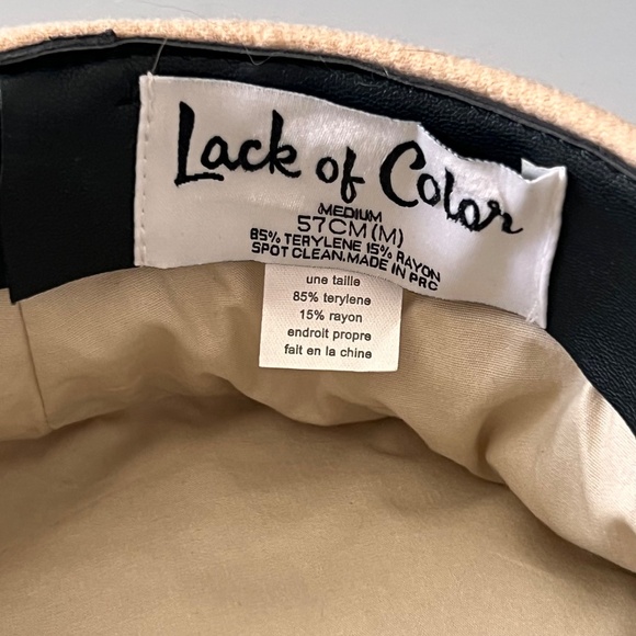 Lack of Color Riviera Cap Gold Medium 57cm Cream Baker Boy Military Hat main image 11